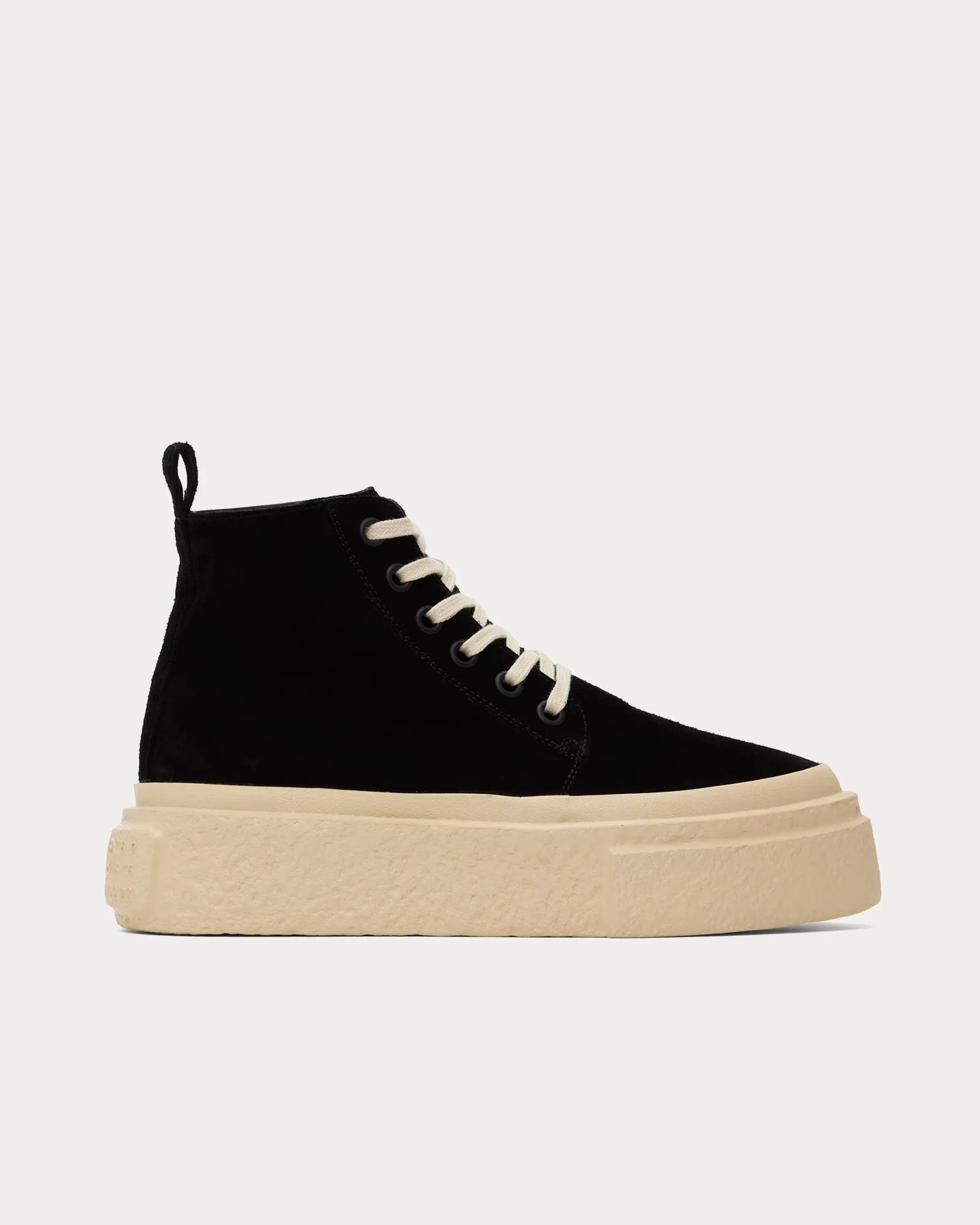 Platform Suede Black High Top Sneakers