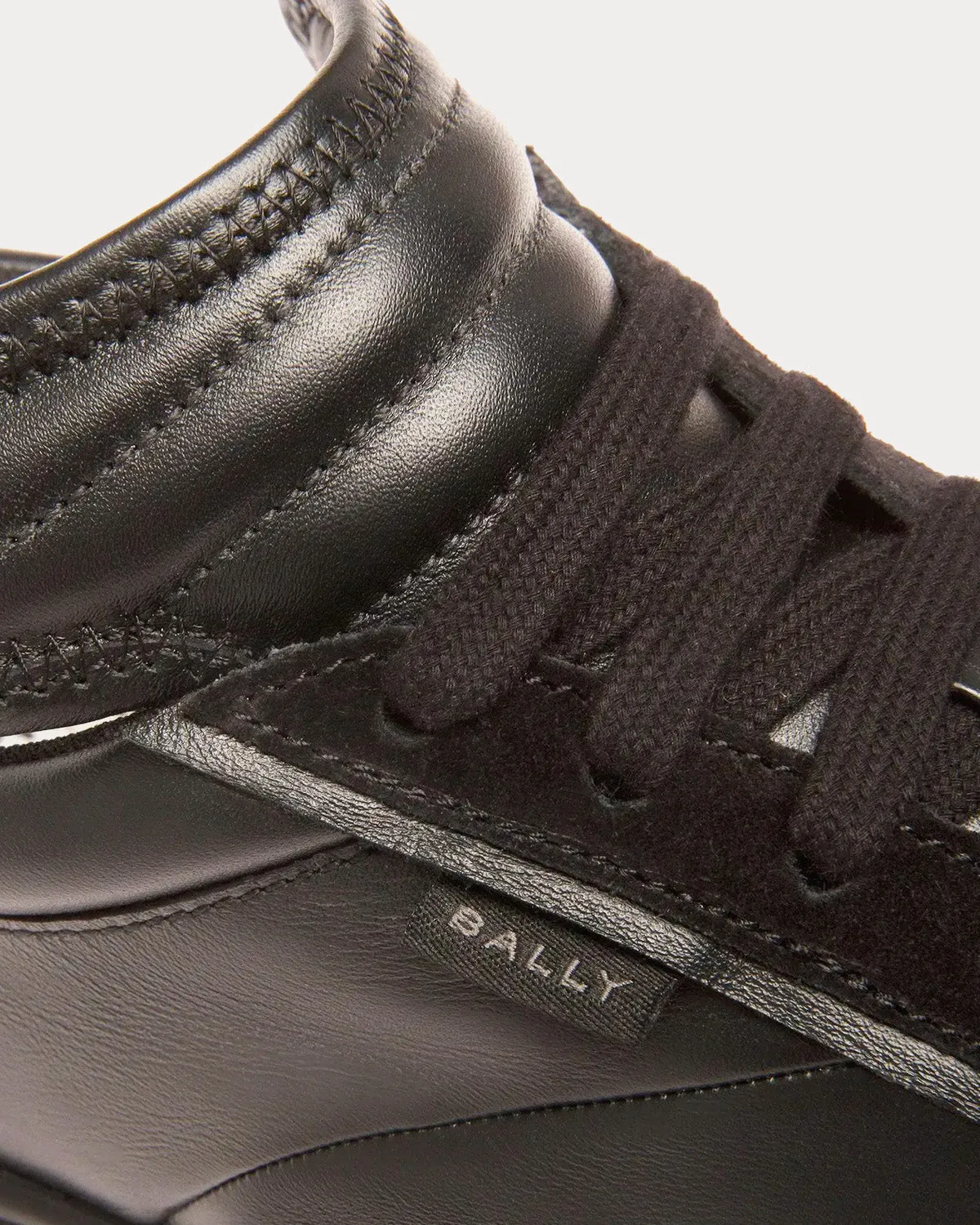 Player Leather & Suede Black Low Top Sneakers