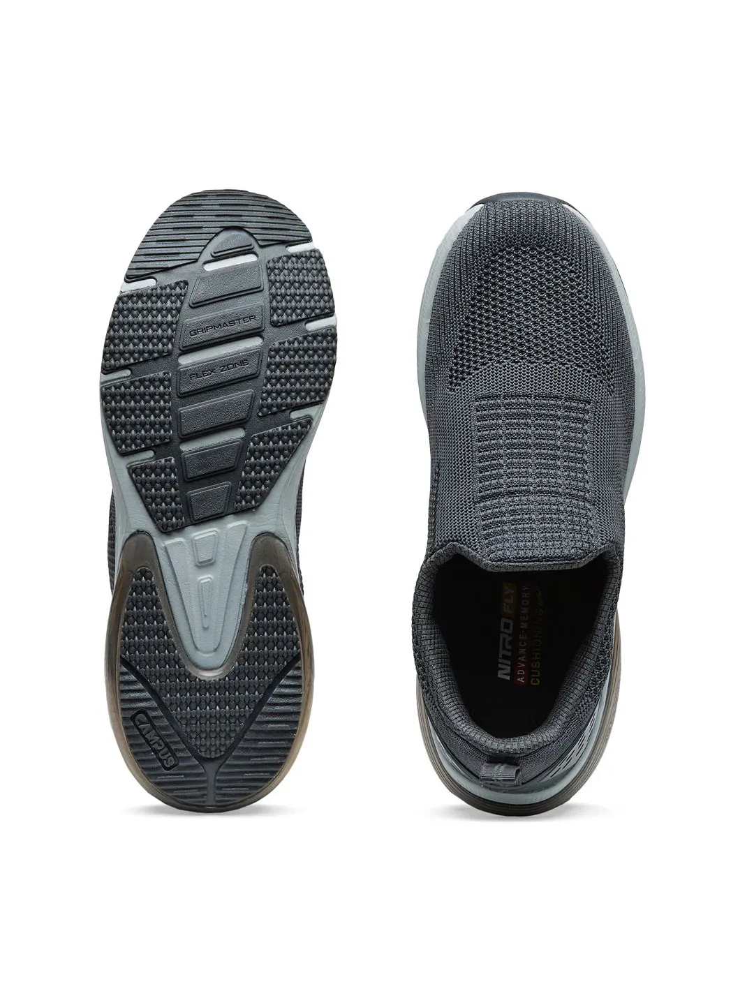 PORIUM Grey Men's Walking Shoes