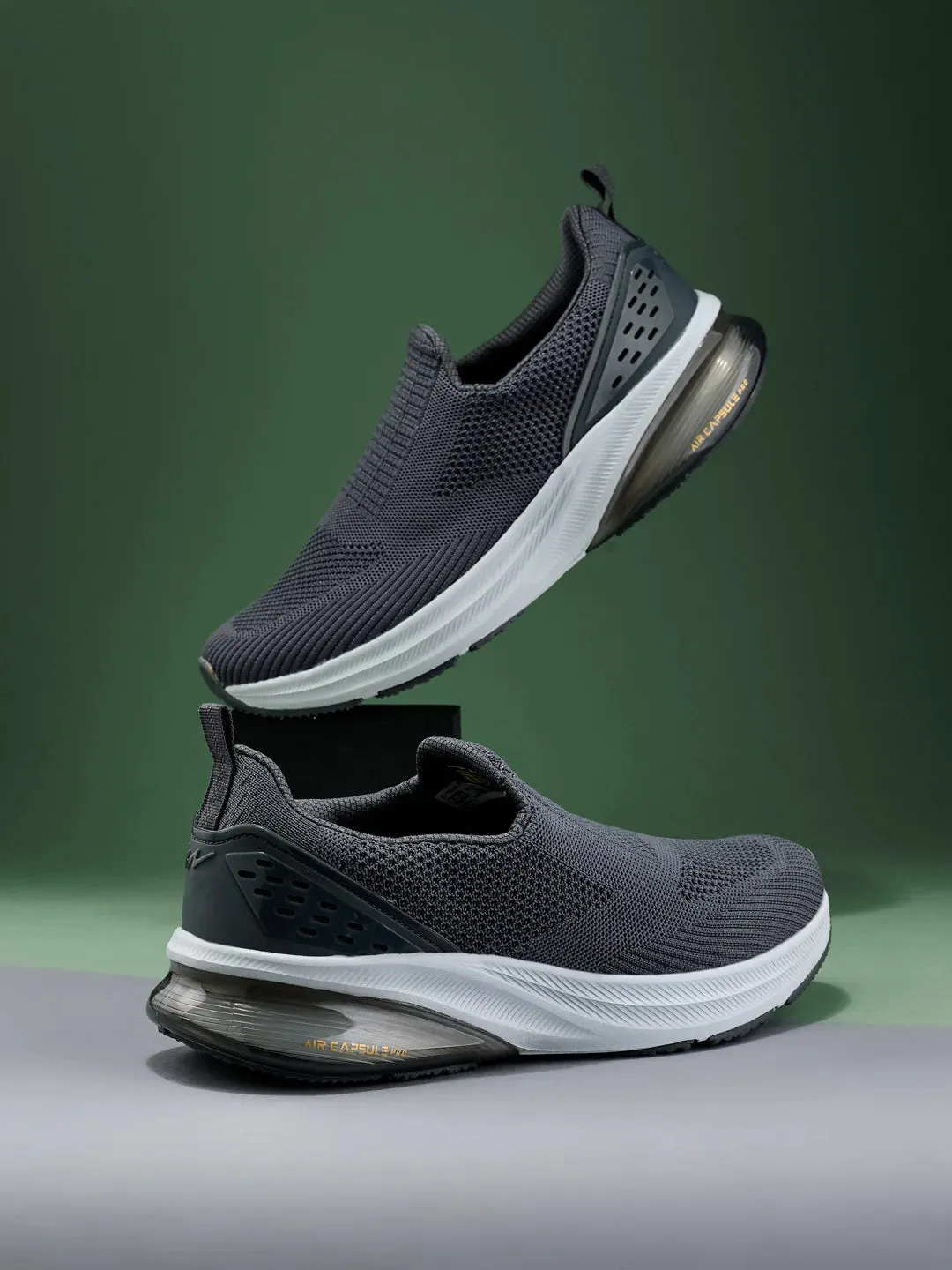 PORIUM Grey Men's Walking Shoes