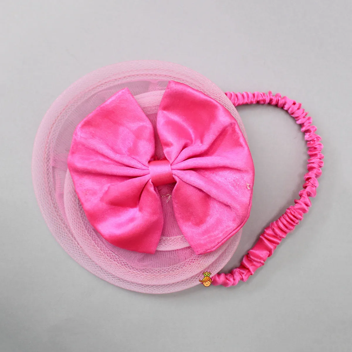 Pre Order: Glamorous Pink Frilled Dress With Detachable Trail And Head Band