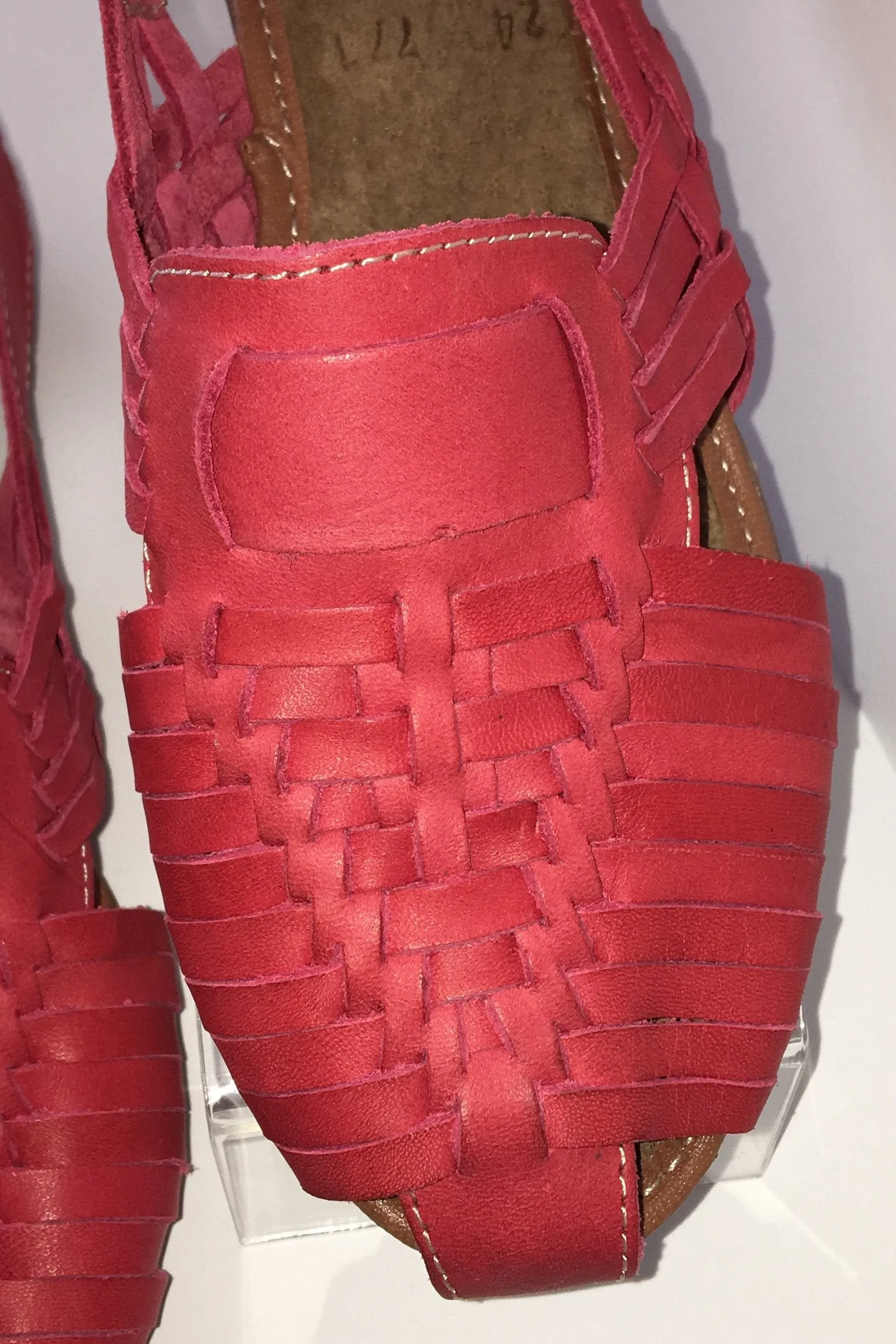 Red Leather Sandals