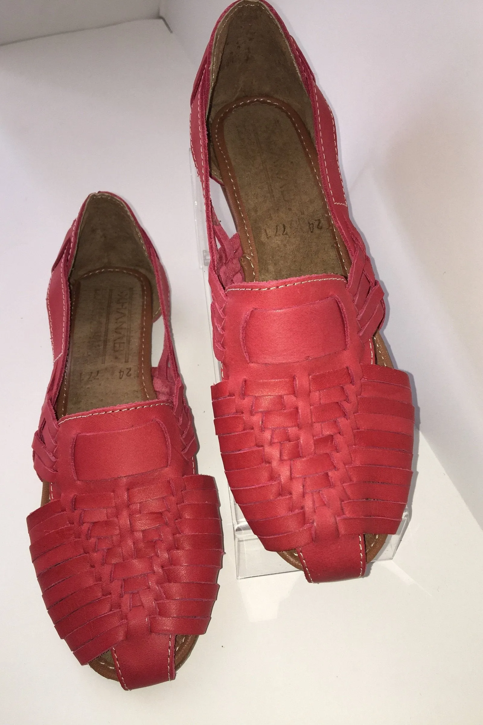 Red Leather Sandals