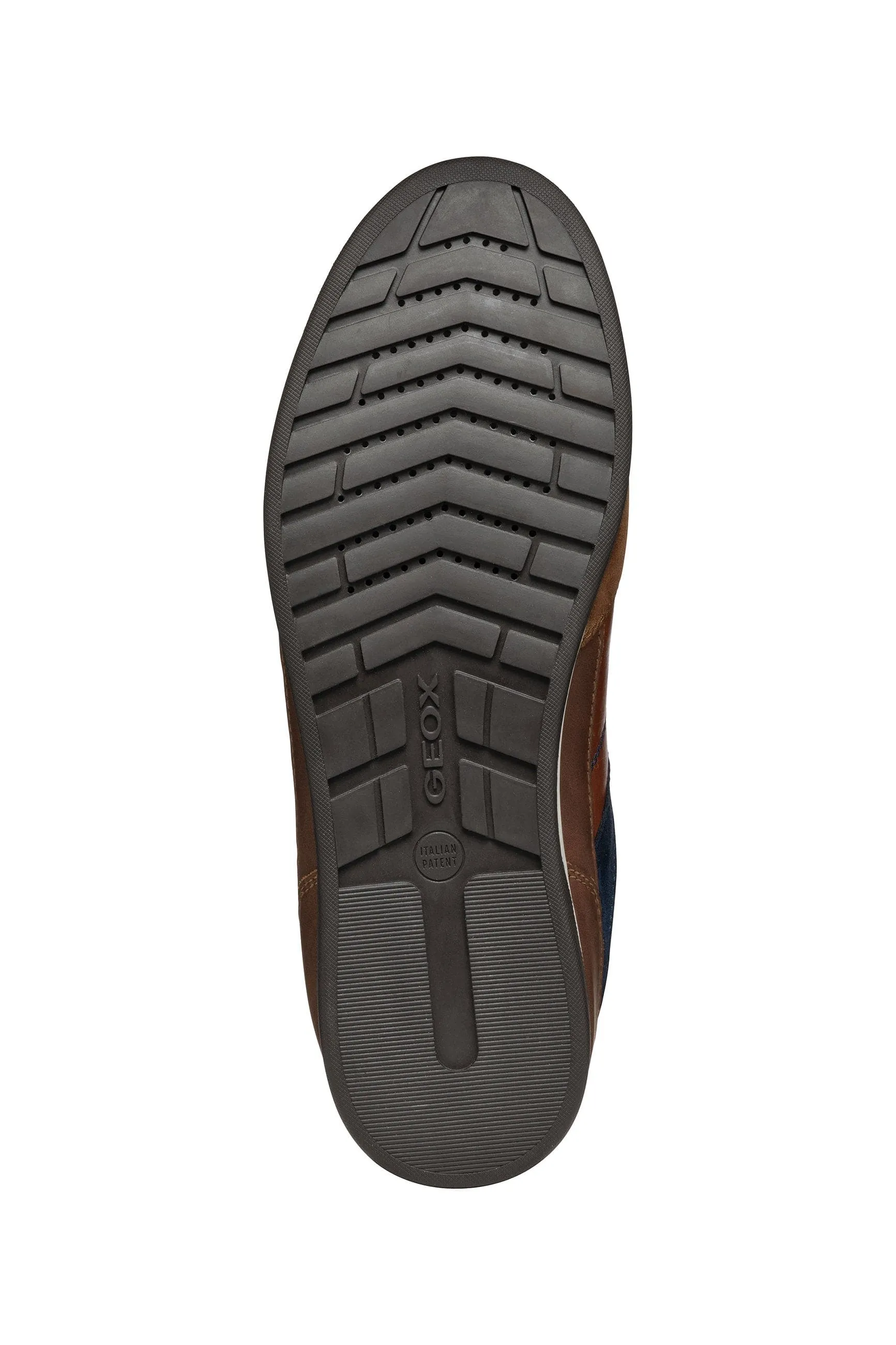 Renan B Suede and Waxed Leather Trainers - Browncotto/Navy