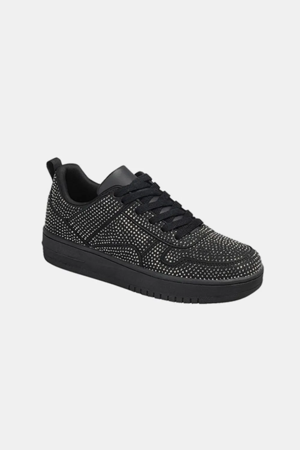 Rhinestone Platform Flat Sneakers