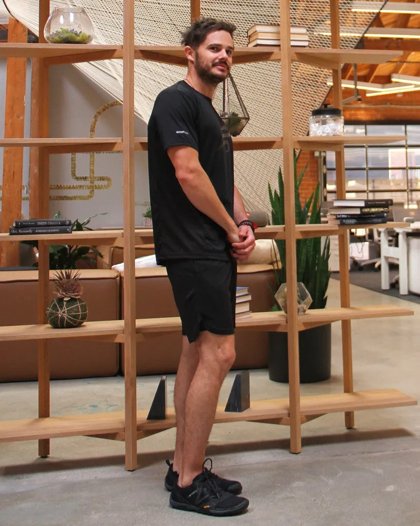 Robert Short Sleeve Shirt With Reflective Logo - Black