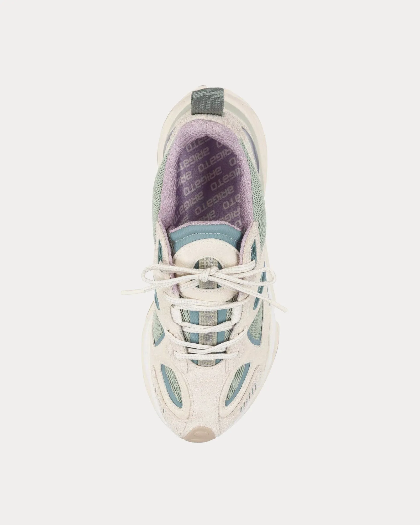 Satellite Runner Off White / Green Low Top Sneakers