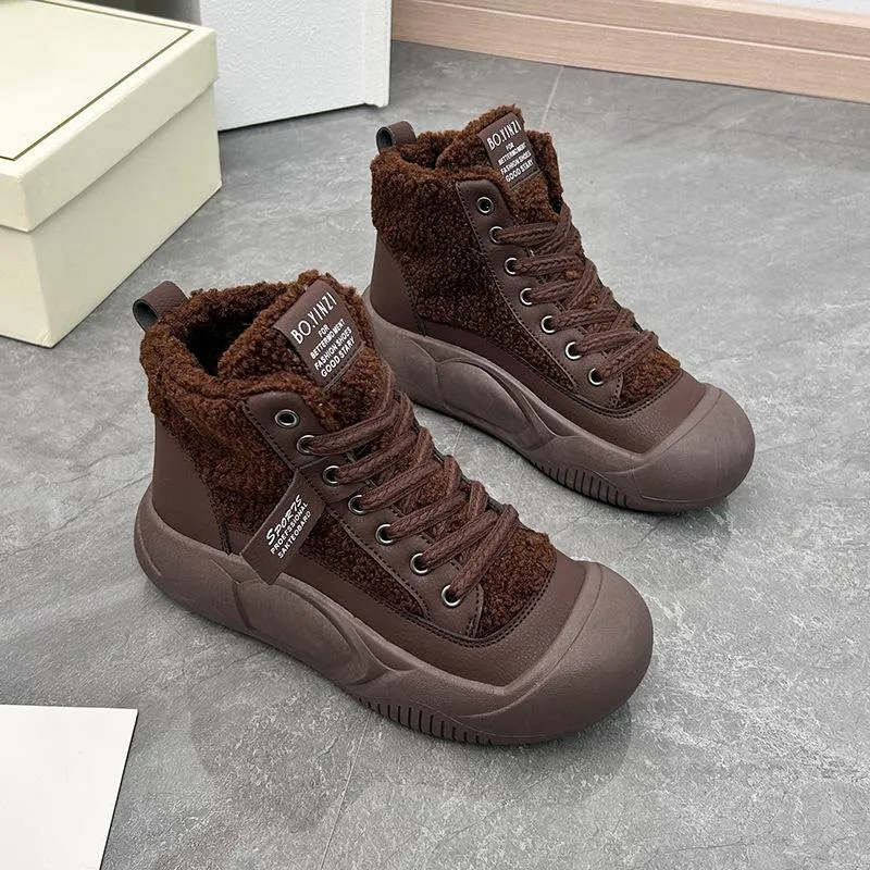 Soft Lamb Wool Walking Shoes