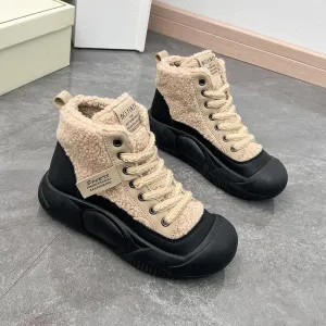 Soft Lamb Wool Walking Shoes
