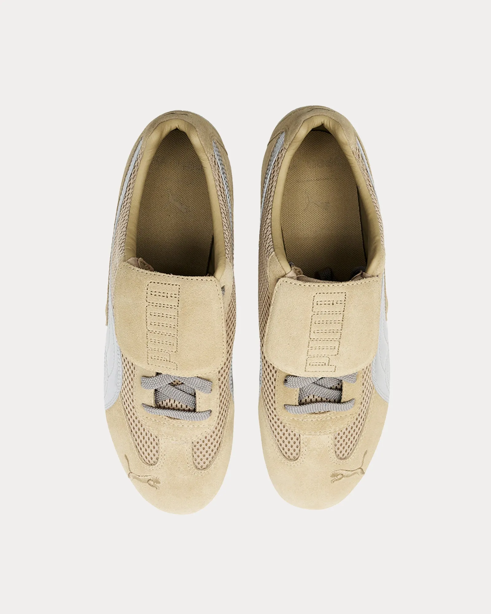 Speedcat Beige / Silver Low Top Sneakers