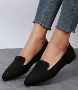 Spring & Autumn Women’s Pointed Toe Flat Walking Shoes - Casual Comfort
