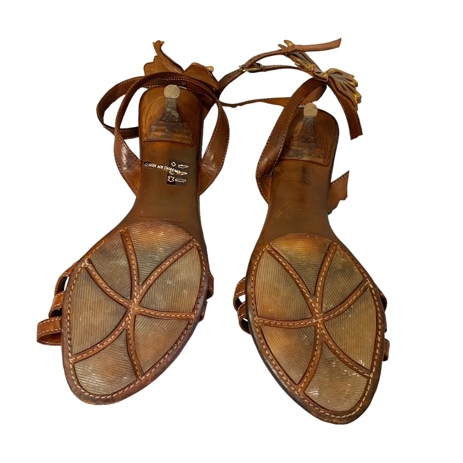 Stunning Vintage Miss Sixty Butterfly Open Toe Kitten Heels (UK 8.5/9)