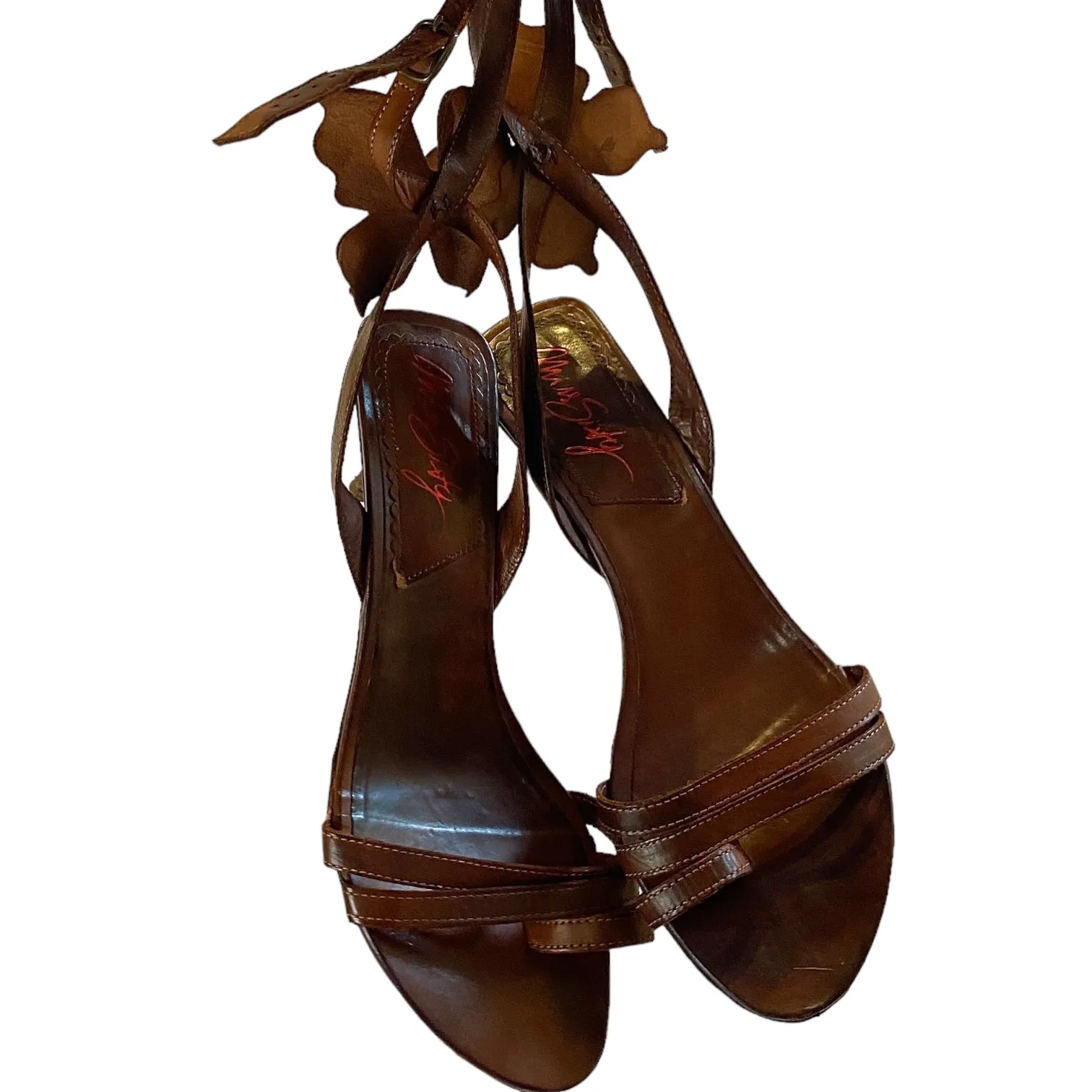 Stunning Vintage Miss Sixty Butterfly Open Toe Kitten Heels (UK 8.5/9)