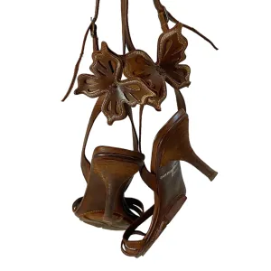 Stunning Vintage Miss Sixty Butterfly Open Toe Kitten Heels (UK 8.5/9)