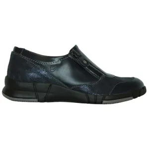 Suave Low Wedge Shoes - Anika - Navy
