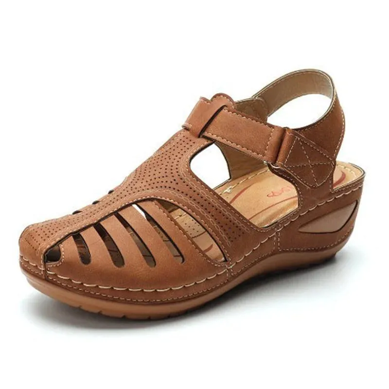 Vanessa™ | Vintage Orthopedic PU Leather Sandals