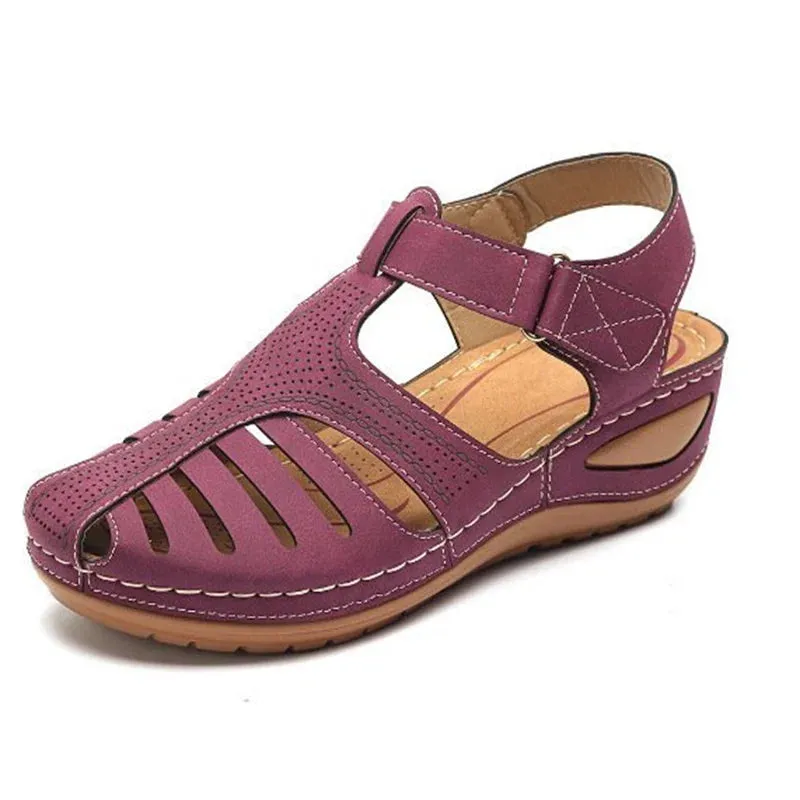 Vanessa™ | Vintage Orthopedic PU Leather Sandals