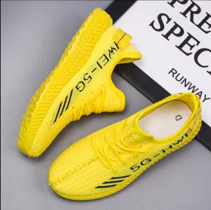 Women & Kids Yellow Walking Shoes