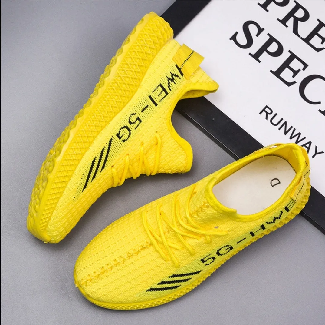 Women & Kids Yellow Walking Shoes