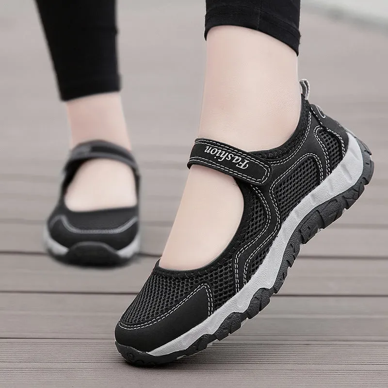 Women's Breathable Summer Walking Shoes – Soft Bottom & Non-Slip
