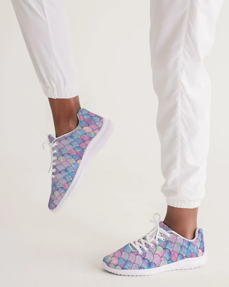 Women’s Pastel Mermaid Athletic Gym Shoes Walking Sneakers