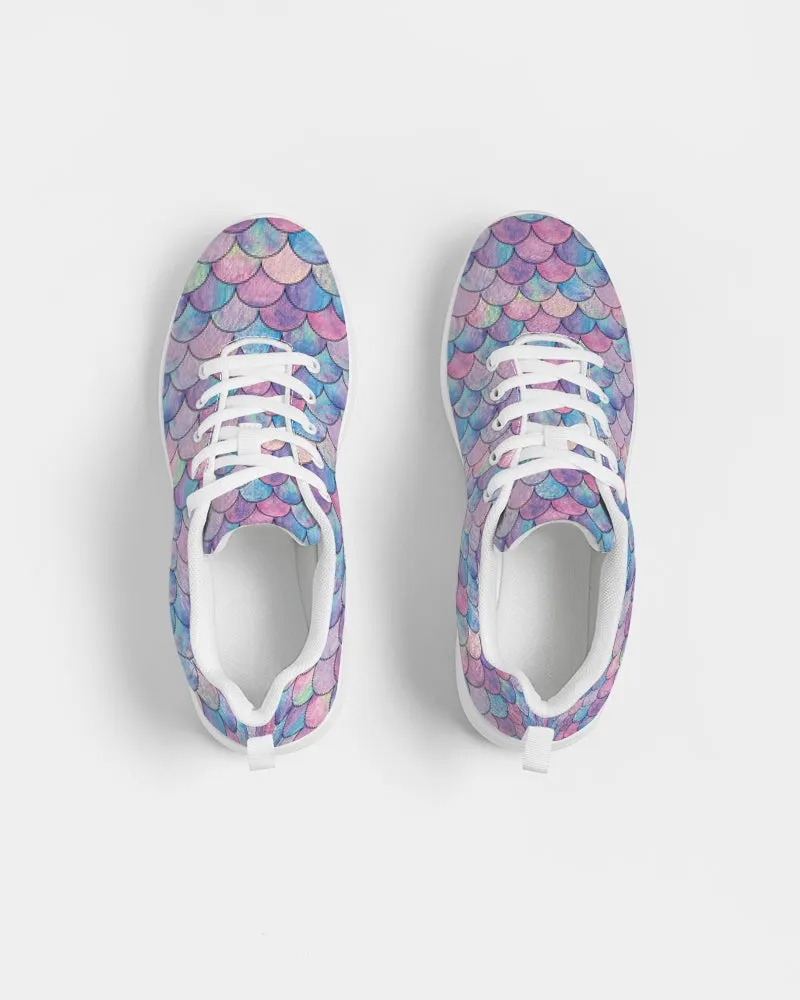 Women’s Pastel Mermaid Athletic Gym Shoes Walking Sneakers