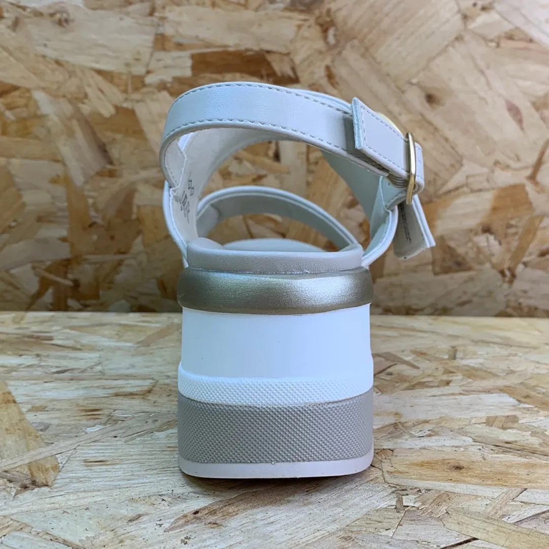 Xti Womens Fashion Wedge Sandals - Ice