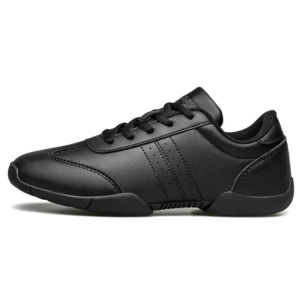 Youth Girls White Cheerleading Dancing Shoes Athletic Training Tennis Walking Lightweight Competition Cheer Sneakers